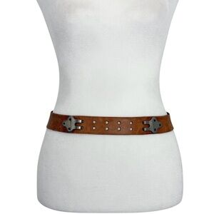 Vintage Calderon Utility Steampunk Festival Industrial Leather Belt (XS/S)